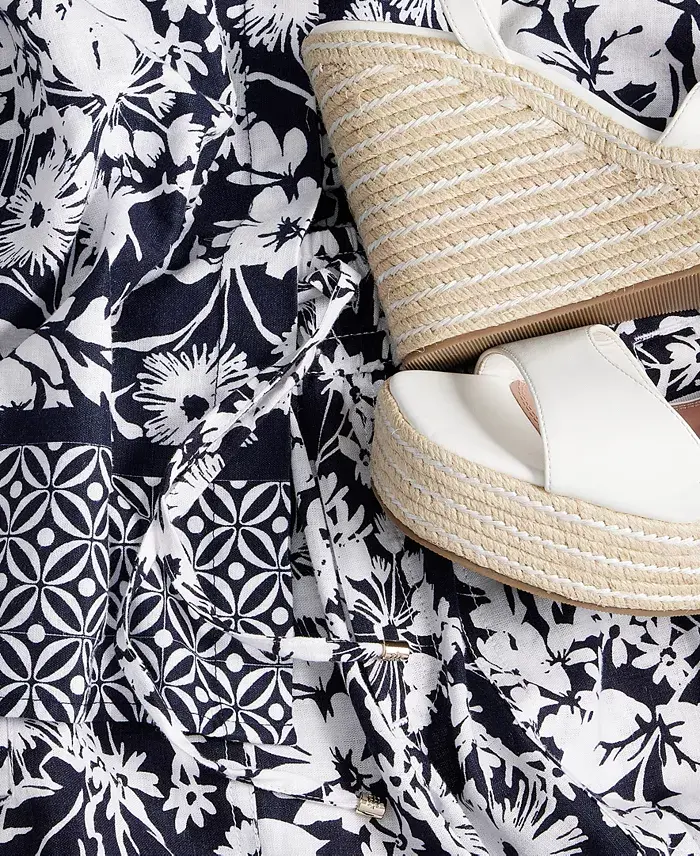 Alfani Tommy Hilfiger Women's Printed Long-Sleeve Tunic & Wide-Leg Pants Women's Fashion Shoes & Accessories