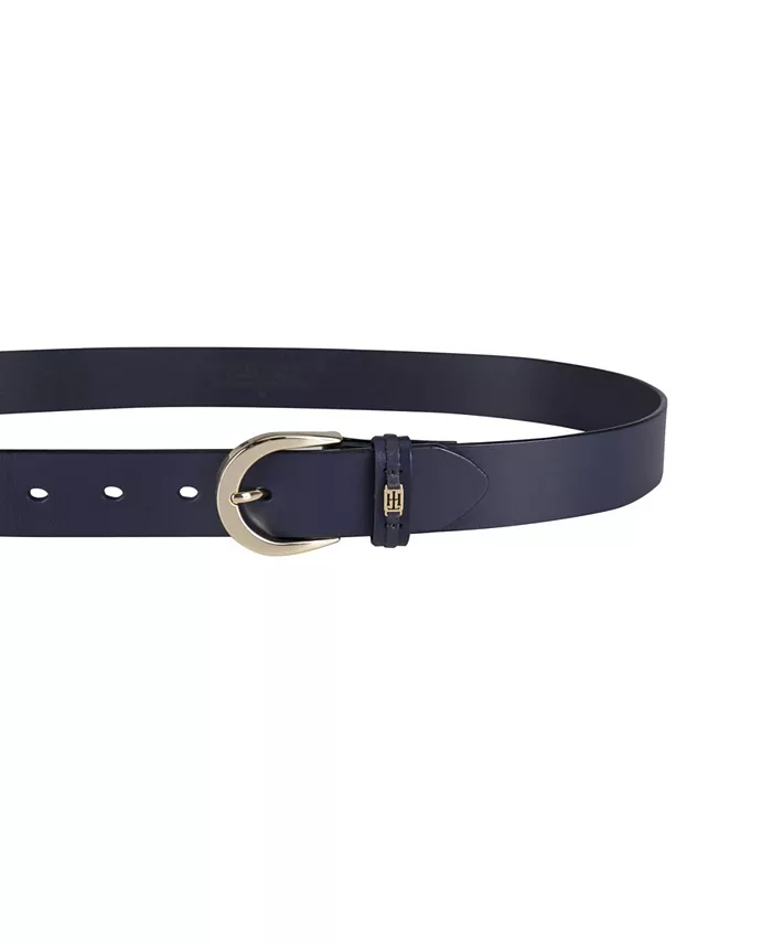 Alfani Tommy Hilfiger Women's Signature Leather Jean Belt Women's Fashion Shoes & Accessories