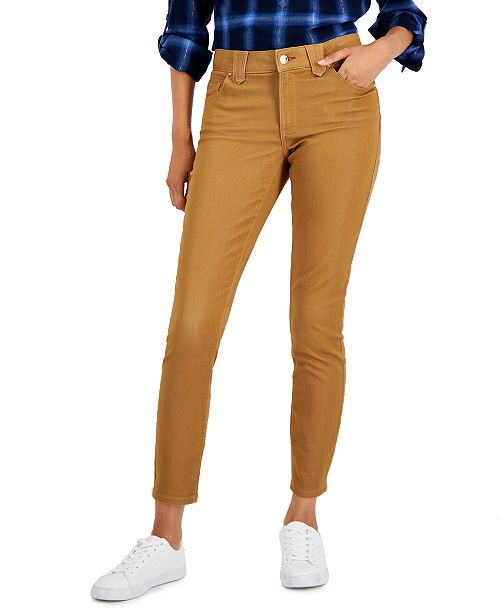alfani Tommy Hilfiger Women's TH Flex Waverly Sateen Skinny Pants Women's Fashion Shoes & Accessories