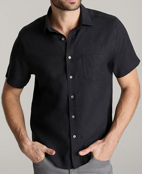 alfani UNTUCKit Men's Regular Fit Wrinkle Resistant Linen Cameron Button Up Shirt Men's Fashion & Accessories