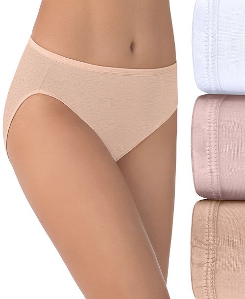 alfani Vanity Fair Women's 3-Pk. Vanity Fair Illumination Hi-Cut Brief Underwear 13307 Women's Fashion Shoes & Accessories