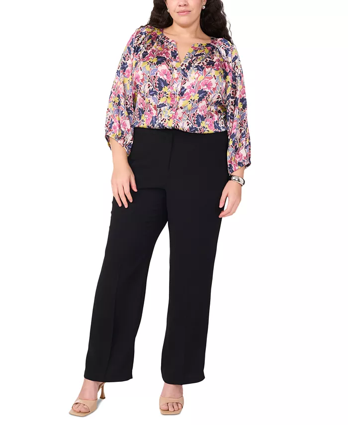 Alfani Vince Camuto Plus Size Printed Raglan-Sleeve Blouse Women's Fashion Shoes & Accessories