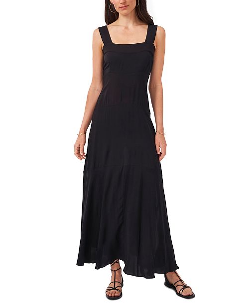 alfani Vince Camuto Women's Challis Square-Neck Smocked-Back Sleeveless Maxi Dress XS-3X Women's Fashion Shoes & Accessories