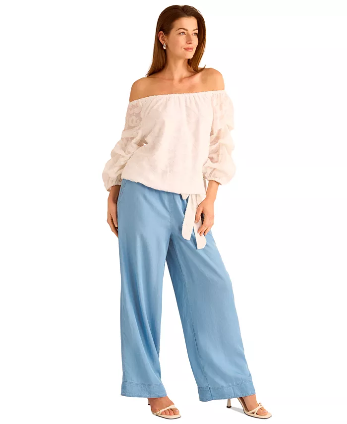 Alfani Vince Camuto Women's Drawstring Wide-Leg Pants Women's Fashion Shoes & Accessories