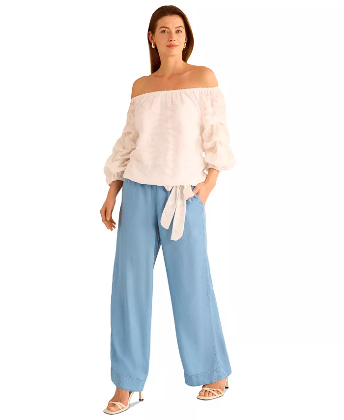 Alfani Vince Camuto Women's Drawstring Wide-Leg Pants Women's Fashion Shoes & Accessories