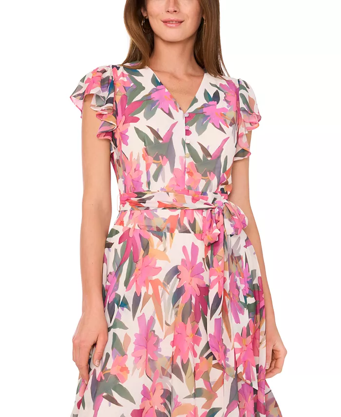 Alfani Vince Camuto Women's Floral-Print A-Line Dress Women's Fashion Shoes & Accessories