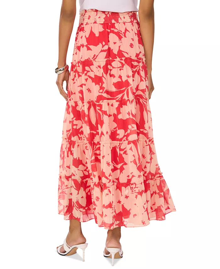 Alfani Vince Camuto Women's Floral-Print Tiered Maxi Skirt Women's Fashion Shoes & Accessories
