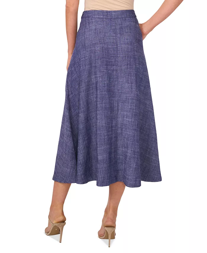 Alfani Vince Camuto Women's Linen-Blend Chambray Midi Skirt Women's Fashion Shoes & Accessories