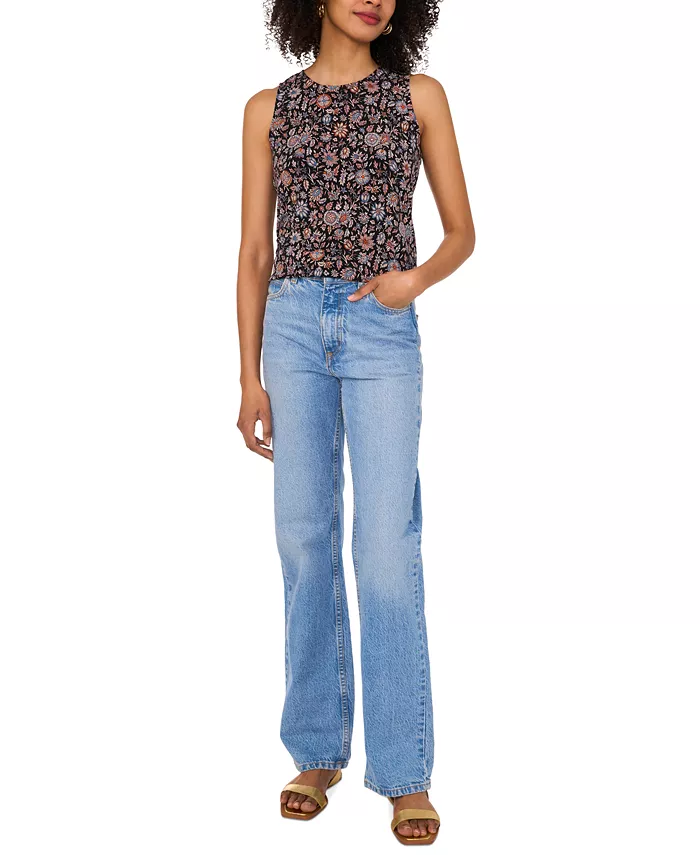 Alfani Vince Camuto Women's Printed Keyhole Tank Top Women's Fashion Shoes & Accessories
