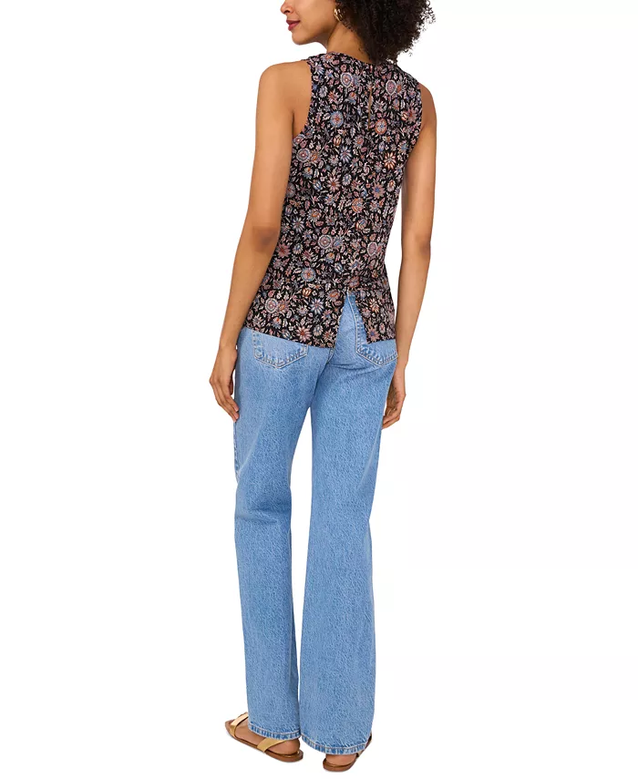 Alfani Vince Camuto Women's Printed Keyhole Tank Top Women's Fashion Shoes & Accessories