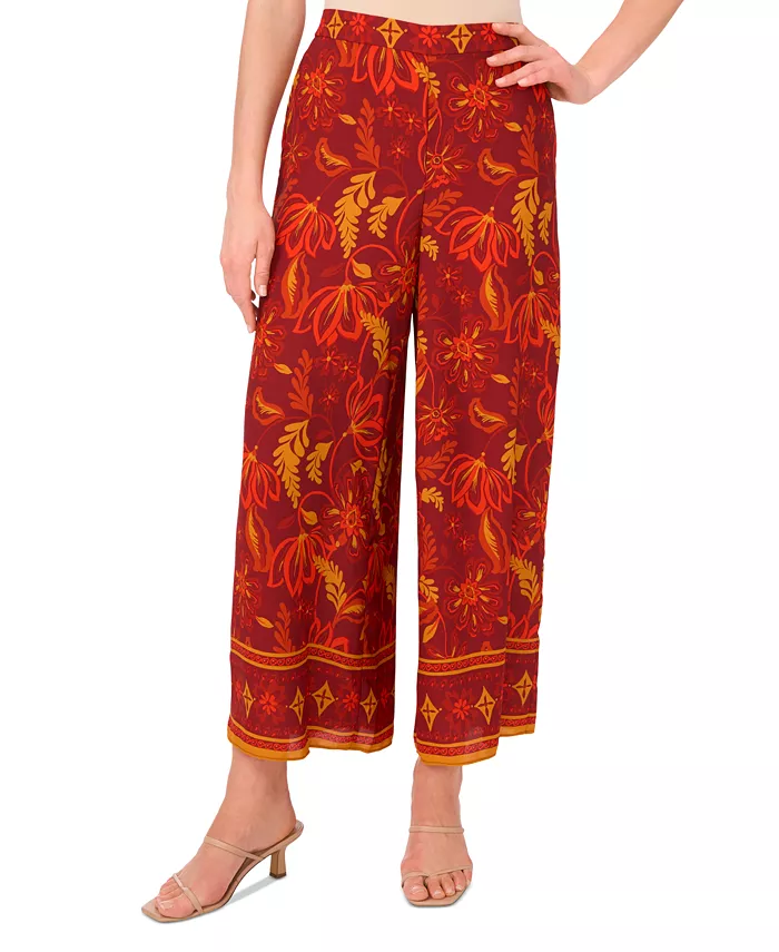 Alfani Vince Camuto Women's Printed Pull-On Wide-Leg Pants Women's Fashion Shoes & Accessories