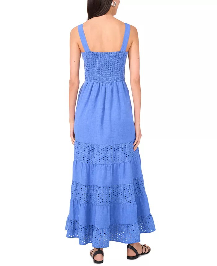 Alfani Vince Camuto Women's Tiered Eyelet Maxi Dress Women's Fashion Shoes & Accessories