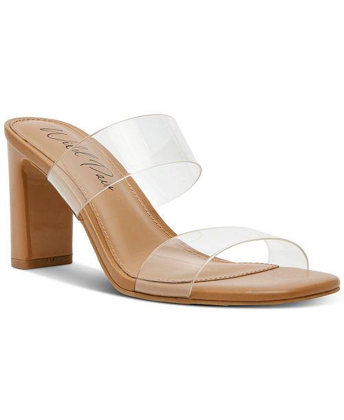 alfani Wild Pair Zandria Two-Piece Clear Vinyl Dress Sandals Created for Macy's Women's Fashion Shoes & Accessories