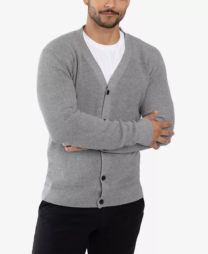 Alfani X-Ray Men's Basic Ribbed Cardigan Men's Fashion & Accessories