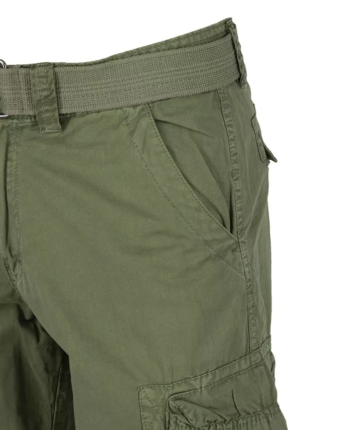 Alfani X-Ray Men's Belted Double Pocket Cargo Shorts Men's Fashion & Accessories