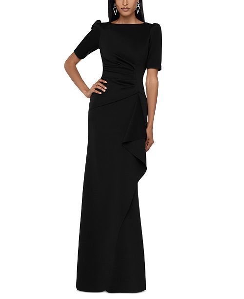 alfani XSCAPE Ruched A-Line Gown Women's Fashion Shoes & Accessories