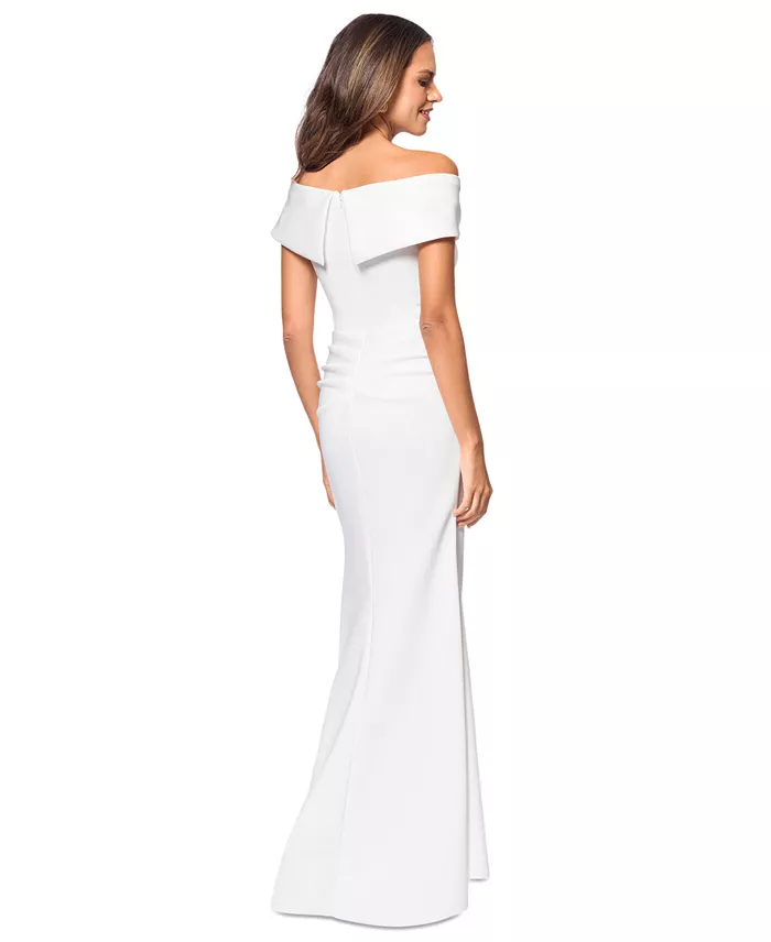 Alfani XSCAPE Scuba Off-The-Shoulder Gown Women's Fashion Shoes & Accessories