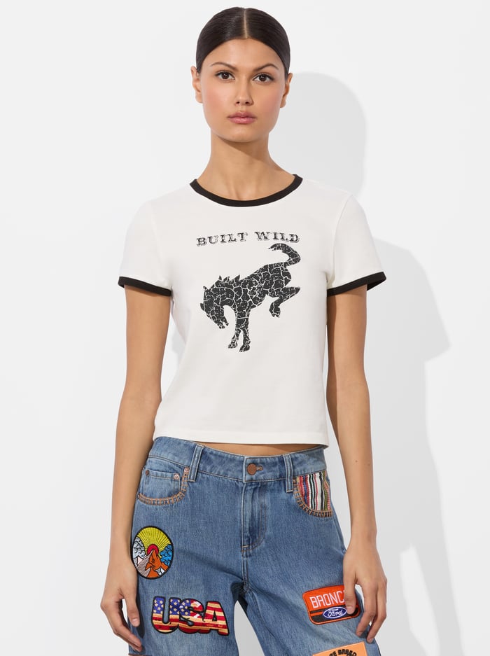 alice & olivia A+O X BRONCO ONIE BABY TEE BUILT WILD