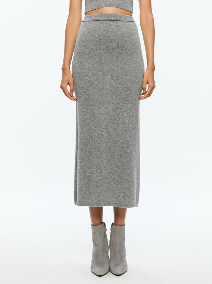 alice & olivia ADRINA SKIRT MEDIUM HEATHER GREY