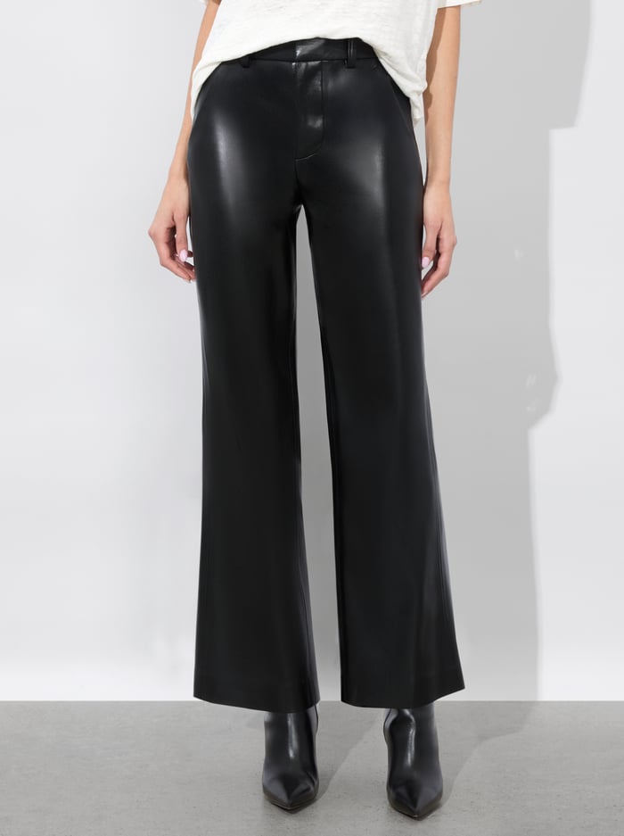 alice & olivia ALEXANDER VEGAN TROUSER BLACK