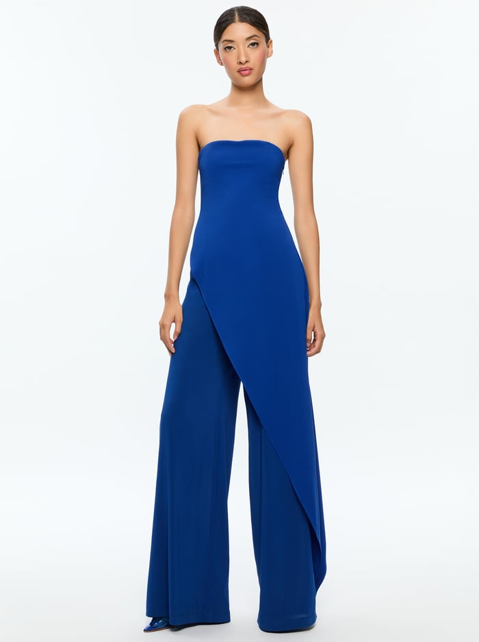 alice & olivia ALONDRA JUMPSUIT BRIGHT RUBY