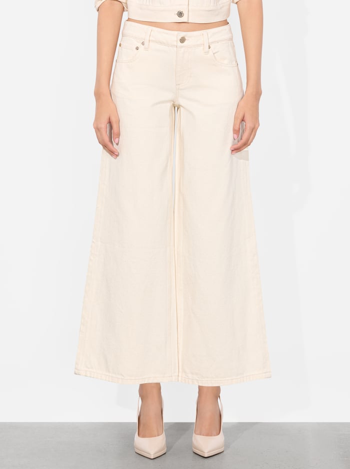 alice & olivia AMAZING CROPPED JEAN NATURAL