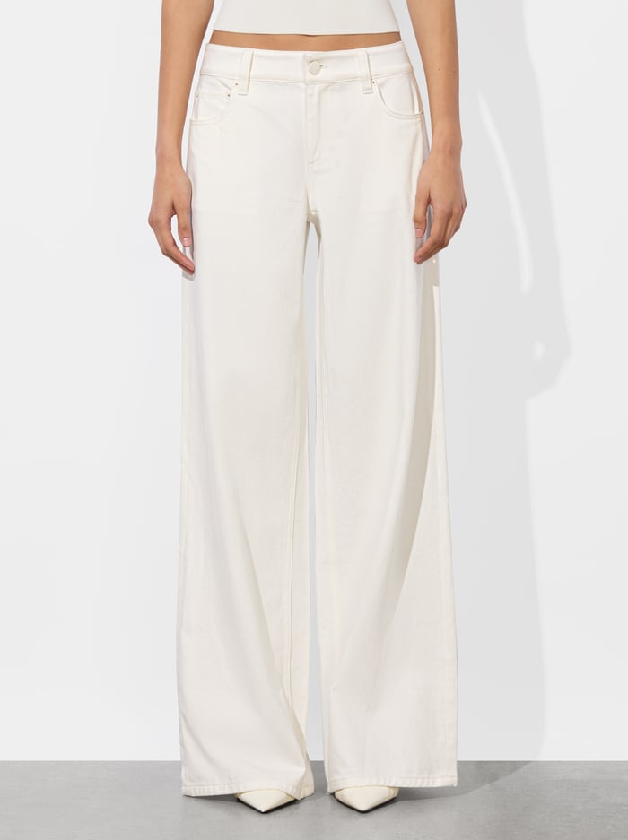 alice & olivia AMAZING JEAN OFF WHITE