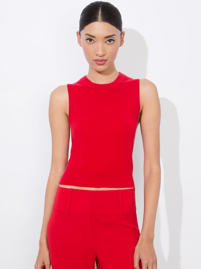 alice & olivia ARACELI SHELL BRIGHT RUBY