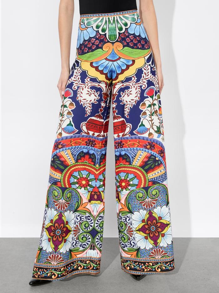 alice & olivia ATHENA WIDE LEG PANT ON THE ROAD
