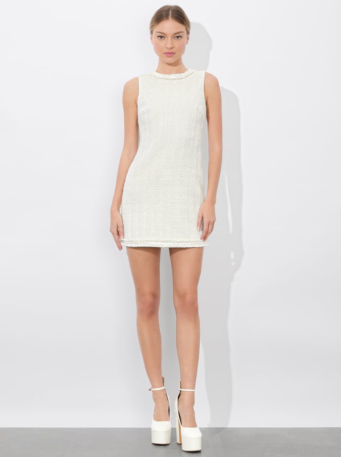 alice & olivia COLEY MINI DRESS LILAC