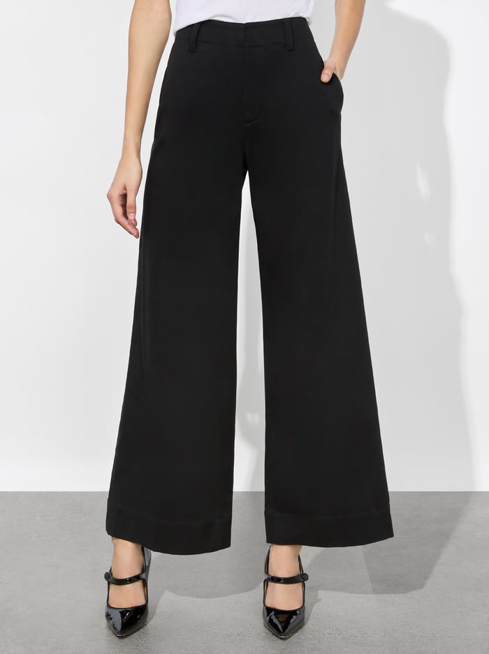 alice & olivia DAN CROPPED CHINO PANT BLACK