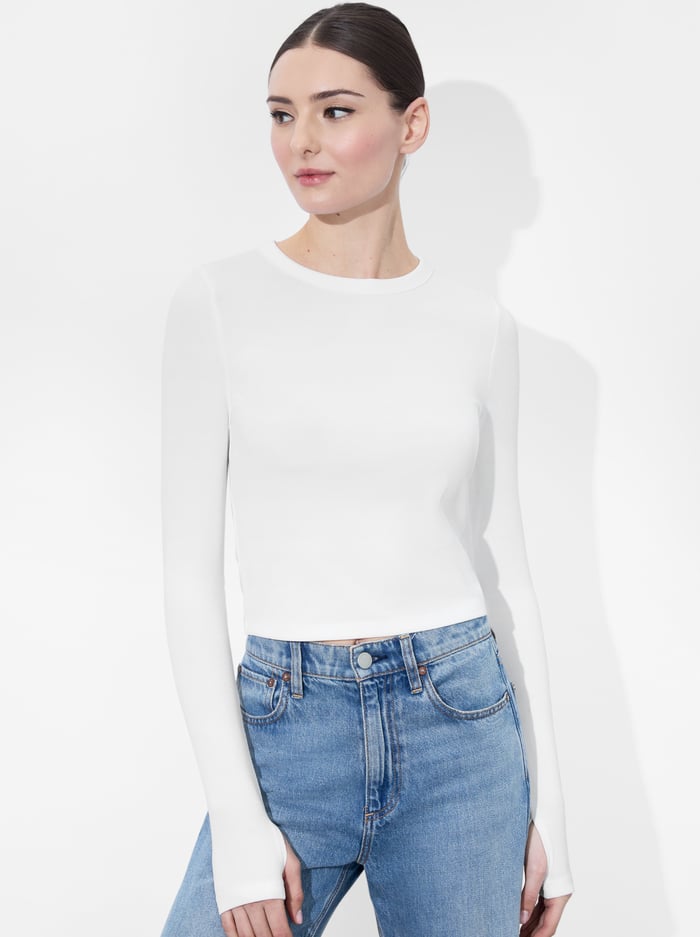 alice & olivia DELAINA TOP BLACK