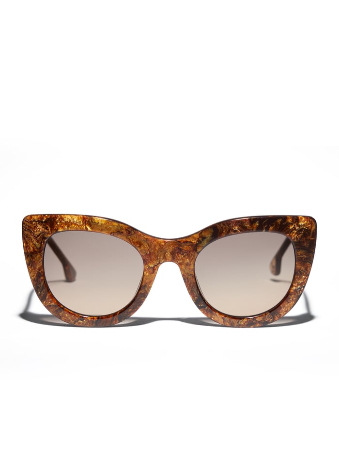 alice & olivia DELANCEY SUNGLASSES BLACK/WHITE