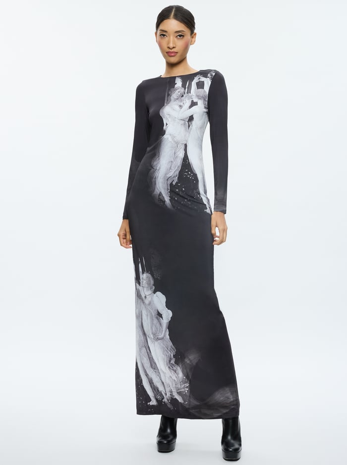 alice & olivia DELORA MAXI DRESS RENAISSANCE FRESCO