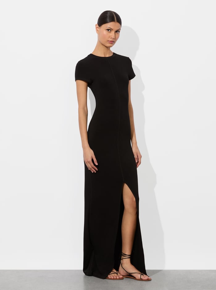 alice & olivia DELORA TWO WAY MAXI DRESS BLACK