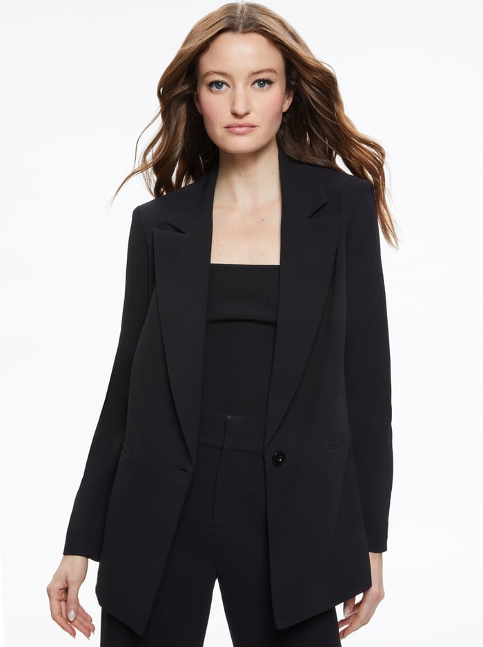 alice & olivia DENNY BOYFRIEND BLAZER BLACK