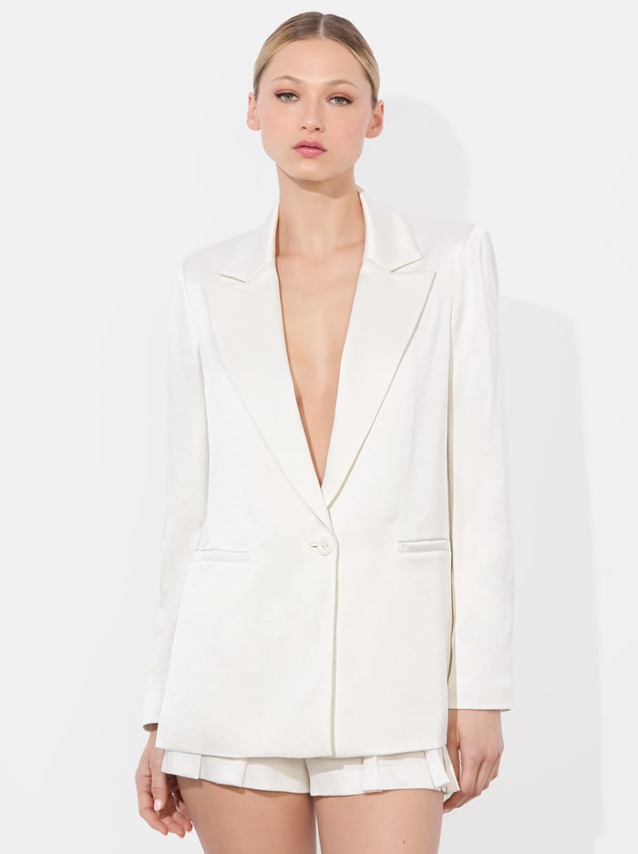 alice & olivia DENNY BOYFRIEND BLAZER DUSTY ROSE