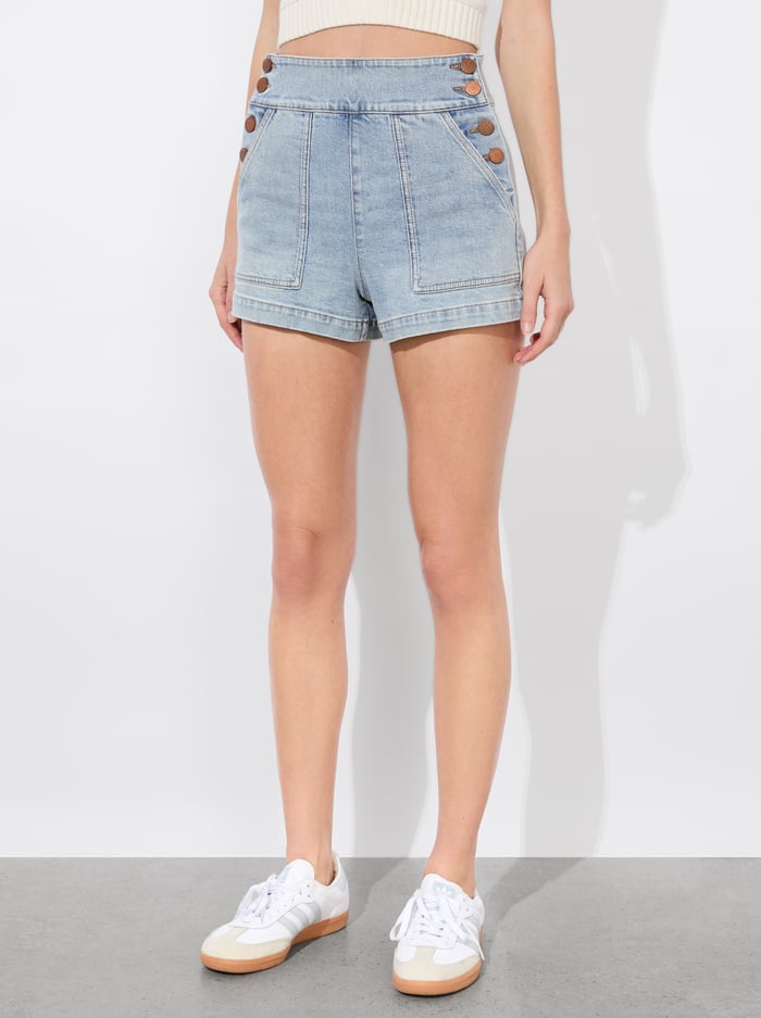 alice & olivia DONALD JEAN SHORT ROCKSTAR BLUE