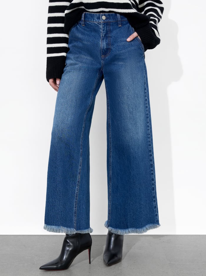 alice & olivia EMORY CROPPED JEAN LOLA BLUE
