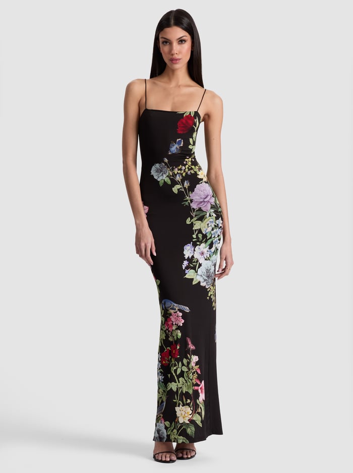 alice & olivia FIFI MAXI DRESS VENUS FLORAL