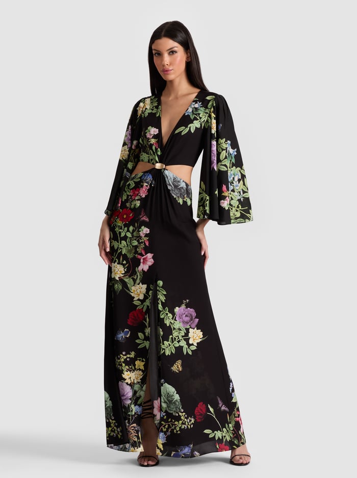 alice & olivia GEORGIANA MAXI DRESS VENUS FLORAL
