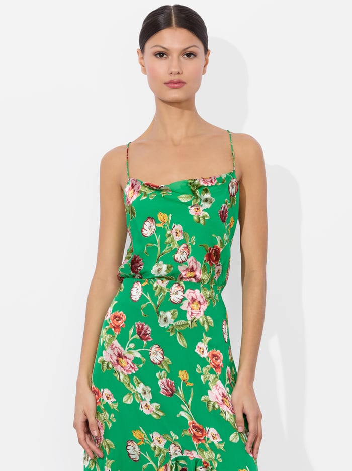 alice & olivia HARMON SLIP TANK HAMPTONS FLORAL