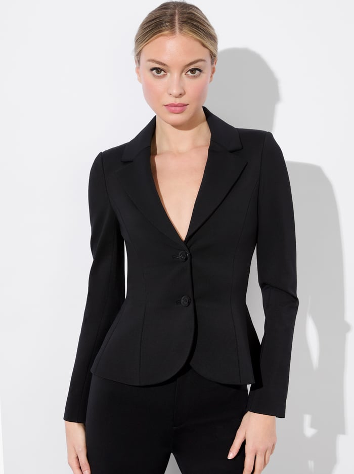 alice & olivia IANA SCULPTED BLAZER BLACK