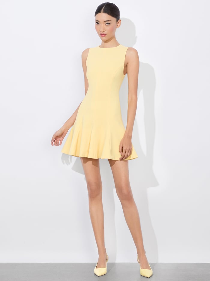 alice & olivia ISA MINI DRESS BRIGHT RUBY