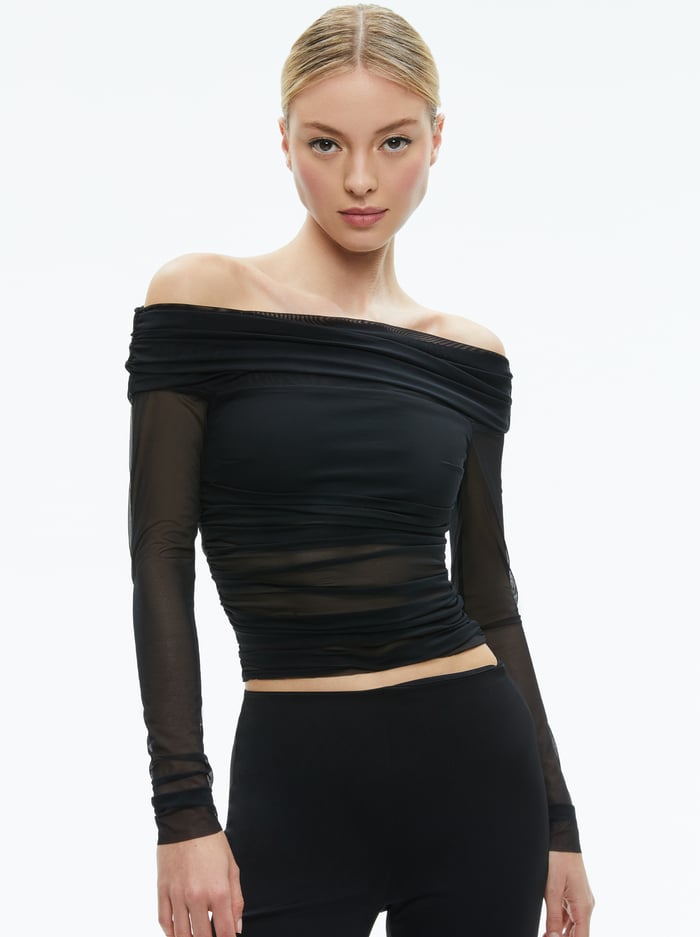 alice & olivia ISADOLA TOP BLACK
