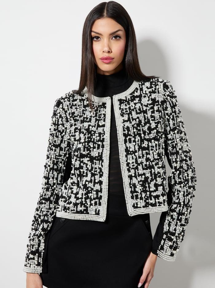 alice & olivia KIDMAN JACKET BLACK/WHITE