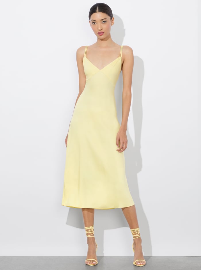 alice & olivia KIRO SLIP DRESS BUTTER