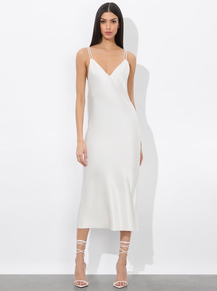 alice & olivia KIRO SLIP DRESS BUTTER