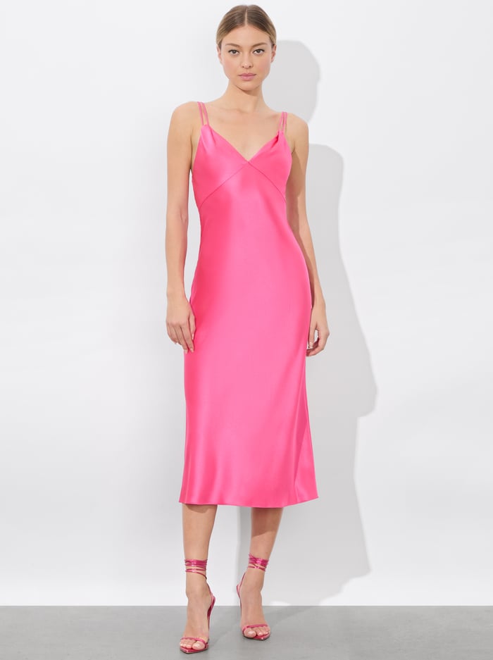 alice & olivia KIRO SLIP DRESS BUTTER