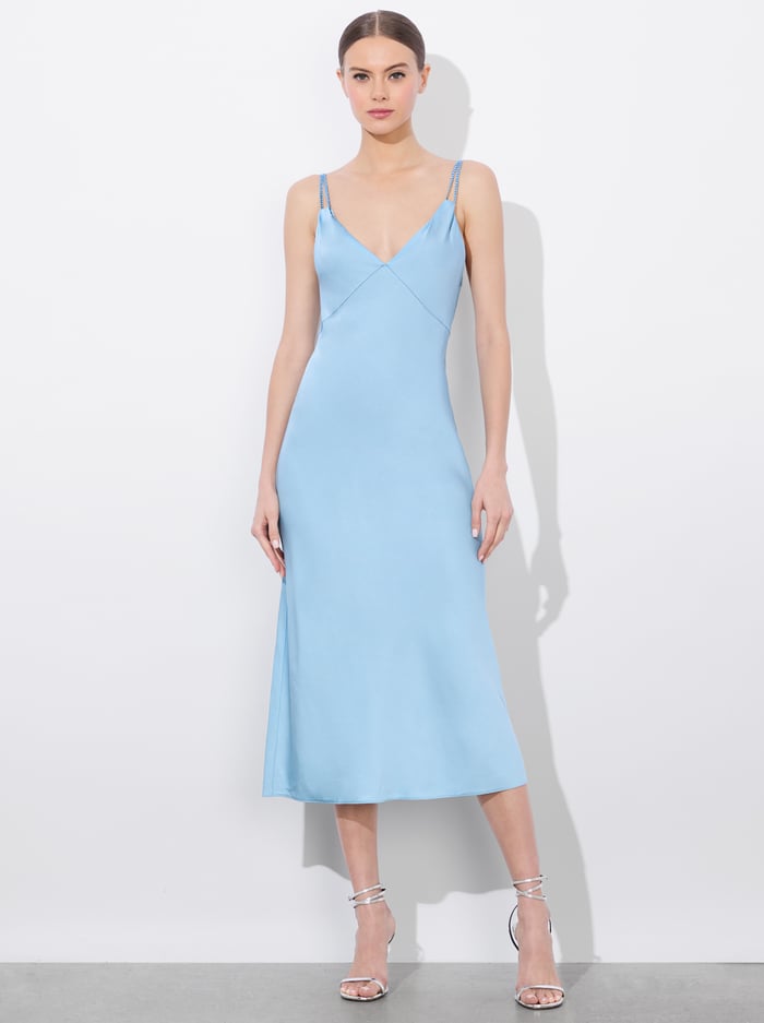 alice & olivia KIRO SLIP DRESS BUTTER